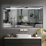 IREDA Oglindă de baie cu iluminare LED, 80 x 60 cm