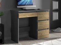 Birou pentru calculator antracit-dąb craft cu sertare, ideal