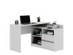 Birou colțar alb pentru calculator, cu sertare – ideal pentr