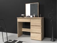 Măsuță de toaletă cu oglindă și sertare, stejar sonoma, pent