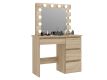 Masă cosmetică cu iluminare, 94 cm, culoare  stejar sonoma