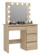 Masă cosmetică cu iluminare, 94 cm, culoare  stejar sonoma