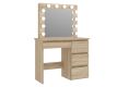 Masă cosmetică cu iluminare, 94 cm, culoare  stejar sonoma