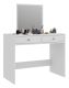 Măsuță de toaletă albă cu oglindă pentru machiaj – 2 sertare