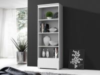 Raft deschis, 183 x 65 x 37 cm, alb