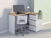 Birou colțar pentru calculator cu sertare, ideal pentru came