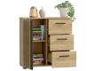 Comodă Loft cu 3 sertare 80 cm, stejar artizanal