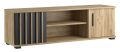 Mobilier din lemn pentru TV cu raft și ușă, 140 cm
