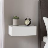 Noptiere suspendate, set 2 bucăți, albe – set practic, 46 ×