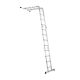 Scara pliabilă din aluminiu 3,6 m, 4 părți, 6 trepte, 150 kg