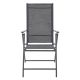 Set 2 scaune de grădină pliabile Calena, antracit, cu spătar