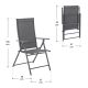 Set 2 scaune de grădină pliabile Calena, antracit, cu spătar