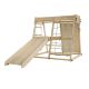 Loc de joacă interior din lemn pentru copii, cu tobogan și p