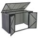 Adăpost metalic, 3 coșuri de gunoi, capac rabatabil, 200×105
