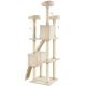 Stâlp de zgâriat pentru pisici, 170 cm, cu paturi, căsuțe și