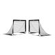 Set 2 porți fotbal pliabile Goal Master, 120x80x80 cm, cu tr