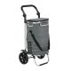 Cărucior de cumpărături gri cu 2 roți, design modern, 25 kg