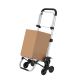 Cărucior de cumpărături pliabil cu 6 roți, cadru aluminiu,