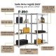 Set rafturi metalice Easy 2x, 160x80x40 cm, 4 polițe, 640 kg