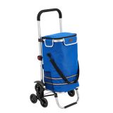 Cărucior pliabil pentru cumpărături cu 6 roți, aluminiu, 30&nbsp;