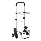 Cărucior pliabil pentru cumpărături cu 6 roți, aluminiu, 30 