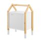 Noptieră copii Enny, alb cu lemn natur, 2 sertare, design că