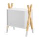 Noptieră copii albă cu sertar și poliță, design modern, 50x