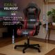Scaun birou ergonomic HyperSeat, negru-roșu, 120 kg