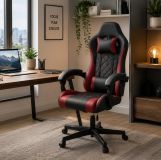 Scaun birou ergonomic HyperSeat, negru-roșu, 120 kg