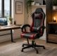 Scaun birou ergonomic HyperSeat, negru-roșu, 120 kg