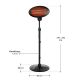 Încălzitor cu infraroșu exterior 2000W cu stativ telescopic