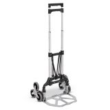 Cărucior transport scări, 80 kg, aluminiu, pliabil, 3+3 roți