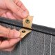 Coș rufe 2 compartimente, bambus, design gri, 100L