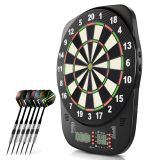 Darts electronic cu afișaj LCD și 18 săgeți, 32 jocuri, USB