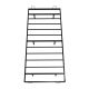 Pat metalic modern cu LED, 90x200 cm, somier lamelar, negru