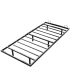 Pat metalic modern cu LED, 90x200 cm, somier lamelar, negru