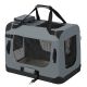 Cutie transport pliabilă XL pentru câini, auto, structură oț