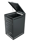 Carcasă metalică pentru pubelă, antracit, 120–240 l, grădină