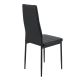Set scaune bucătărie/sufragerie, 4 buc, PVC negru, structură
