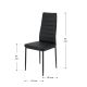 Set scaune bucătărie/sufragerie, 4 buc, PVC negru, structură