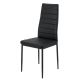 Set scaune bucătărie/sufragerie, 4 buc, PVC negru, structură