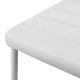 Scaune albe moderne din PVC cu structură oțel, set 4 bucăți