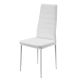 Scaune albe moderne din PVC cu structură oțel, set 4 bucăți