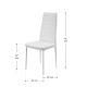 Scaune albe moderne din PVC cu structură oțel, set 4 bucăți