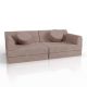 Canapea modulară roz pentru copii cu perne, 150x75x50 cm