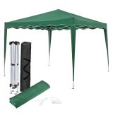 Cort de grădină tip foarfecă 3×3 m, cu protecție UV, verde