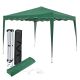 Cort de grădină tip foarfecă 3×3 m, cu protecție UV, verde