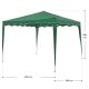 Cort de grădină tip foarfecă 3×3 m, cu protecție UV, verde