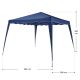 Cort de grădină tip foarfecă 3×3 m, protecție UV, albastru