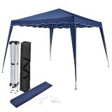 Cort de grădină tip foarfecă 3×3 m, protecție UV, albastru